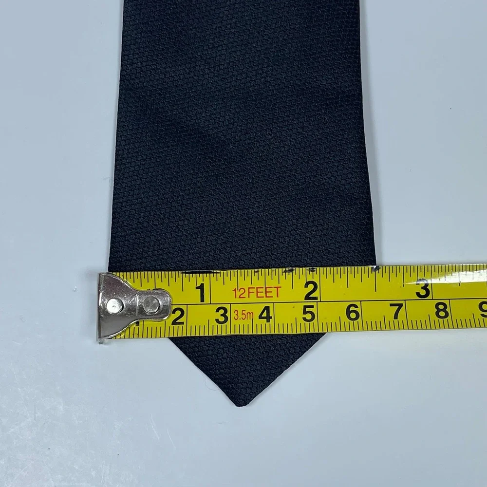 Vintage City Streets Skinny Necktie Tie Black Burgundy Fleur De Lis Geometric